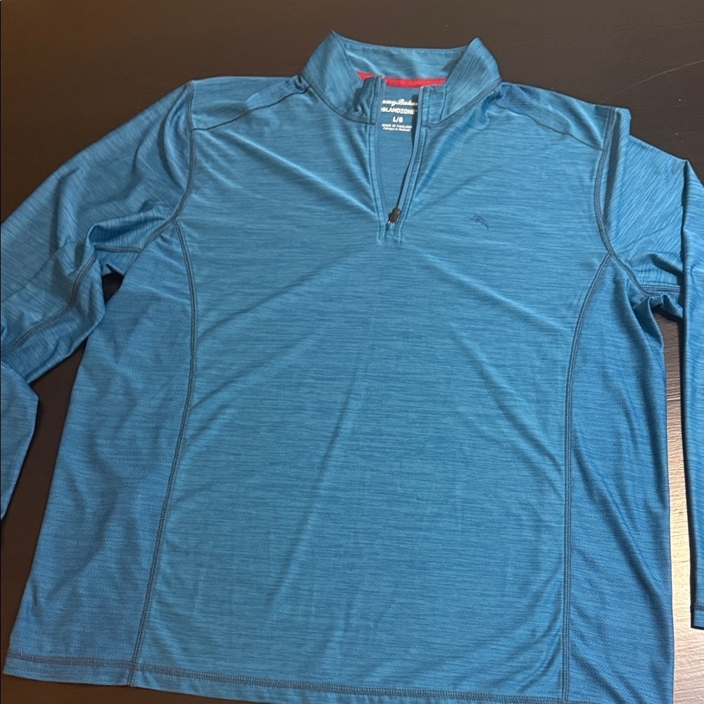 Tommy Bahama Islandzone Teal Quarter-zip pullover